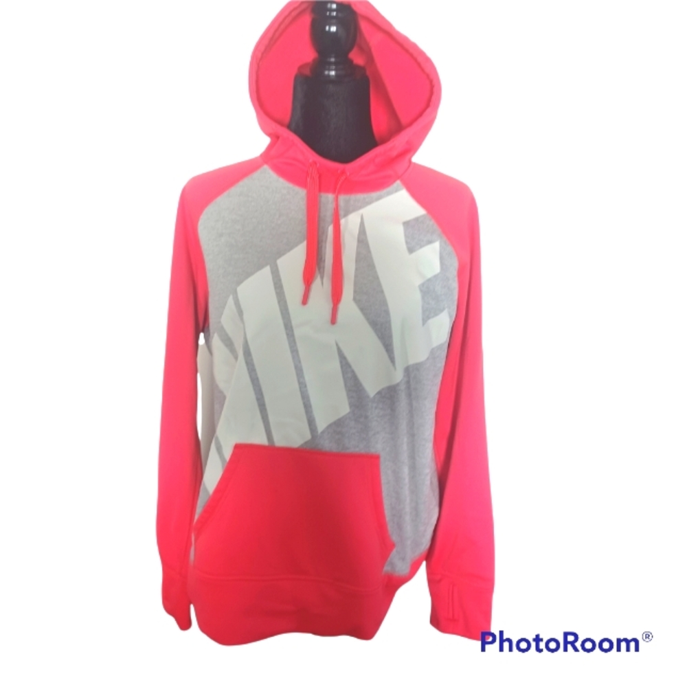 Nike Womens Pink and Grey Therma Fit Hoodie XL
